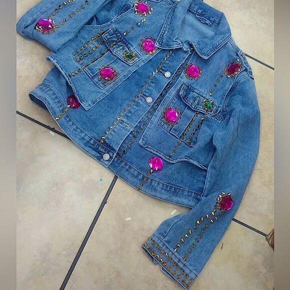 Bedazzled Jean Jacket - Picture 3 of 4